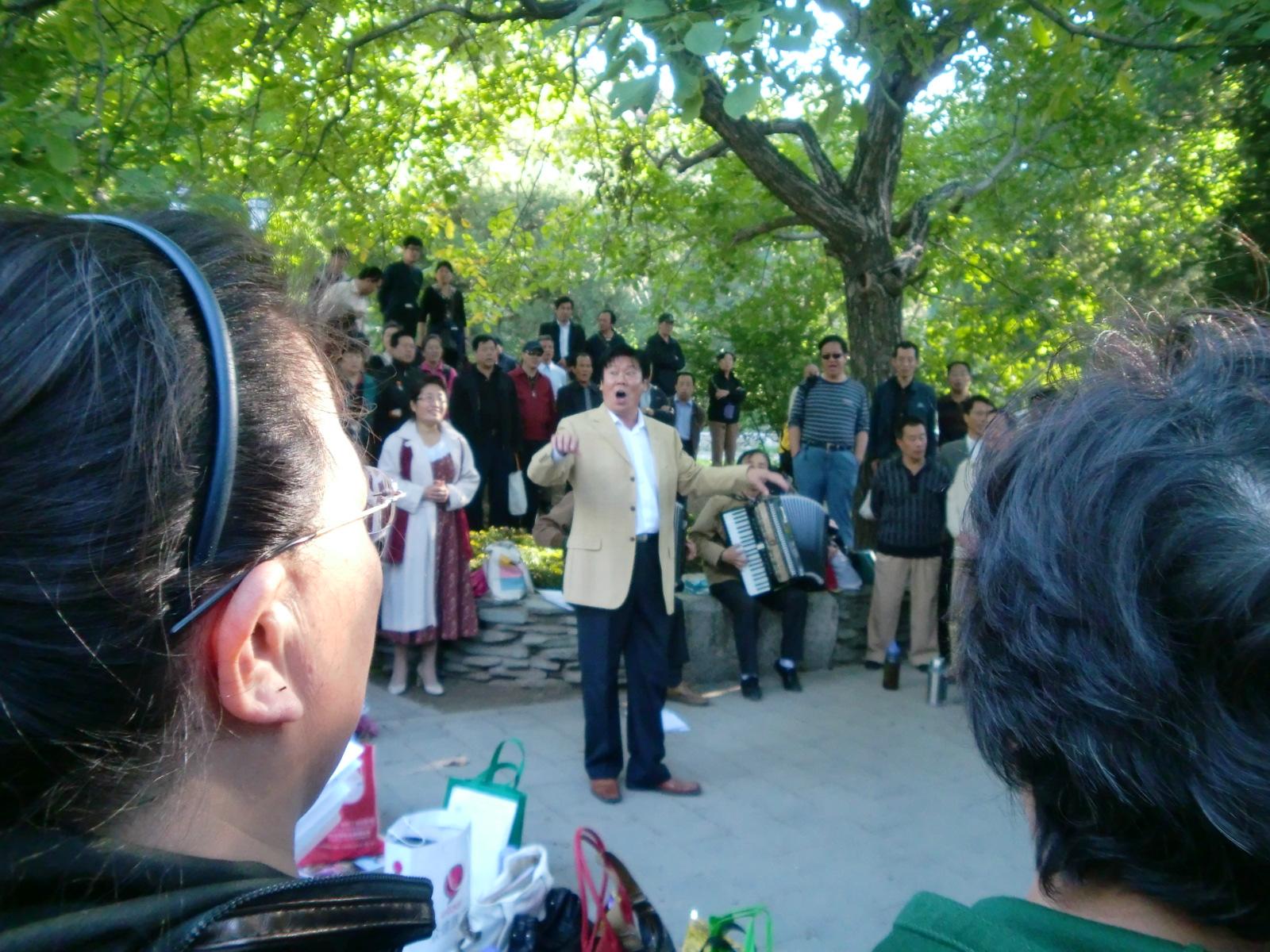 �����c�̓A�R�[�f�B�I���̔��t�ɂ��A�w���҂̎w���Œ����̌Â��̂𐺍��炩�ɉ̂��B